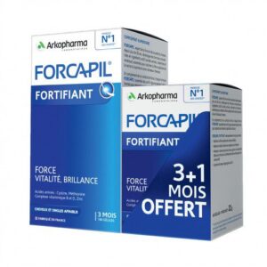 FORCAPIL - Cheveux et ongles - Formule fortifiante - 3+1 mois offert
