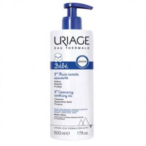Uriage eau thermale - Bébé - 1ère huile lavante apaisante - Nettoie, relipide, protège - 500ml