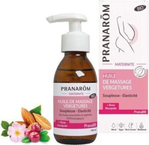 PranaBB BIO - Maternité - Huile de massage vergetures - Souplesse, élasticité