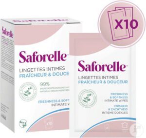 Saforelle - Lingettes intimes fraicheur & douceur 10 lingettes