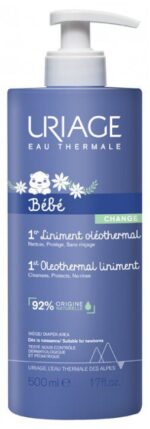 Uriage eau thermale - Bébé - 1er liminent oléothermal - Nettoie, protège, sans rinçage - 500ml