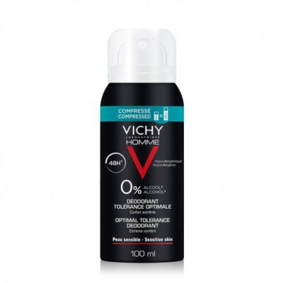 VICHY HOMME - Déodorant tolétance optimale 0% 48h- Peau sensible - 100ml