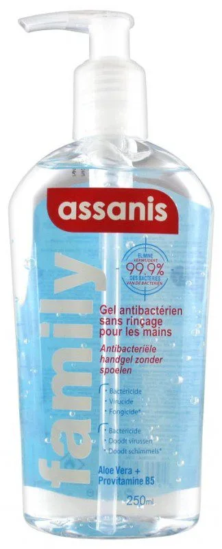 Assanis family - Gel hydroalcoolique sans rinçage pour les mains - 250ml