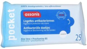 Lingettes antibactériennes - Hygiène et protection des mains - 25 lingettes