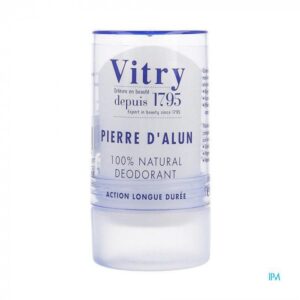 Vitry pierre d'alun - Déodorant 100% pierre naturelle - Action longue durée - 120g