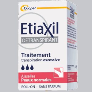 ETIAXIL - Détranspirant roll on - Traitement transpiration excessive - Aiselles - Peaux normales - 15ml