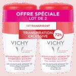 Détranspirant intensif 72h - Transpiration excessive - Peau sensible, sans alcool - Lot de 2 x 50ml