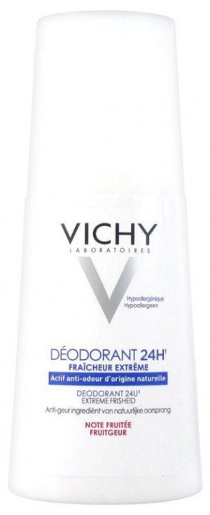 Déodorant 24h fraicheur extrême - Actif anti odeur d'origine naturelle - Note fruitée - 100ml