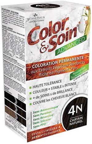 Color & soin - Advanced - Coloration permanente - 4N - Châtain naturel - 130ml