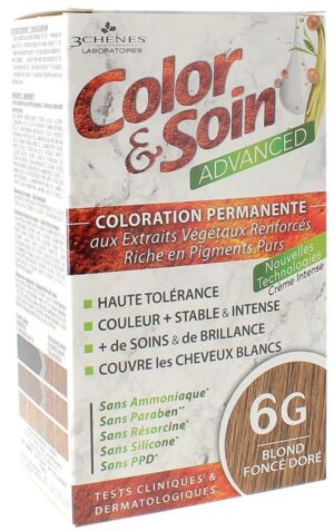 Color & soin - Advanced - Coloration permanente - 6G - Blond foncé dôré - 130ml