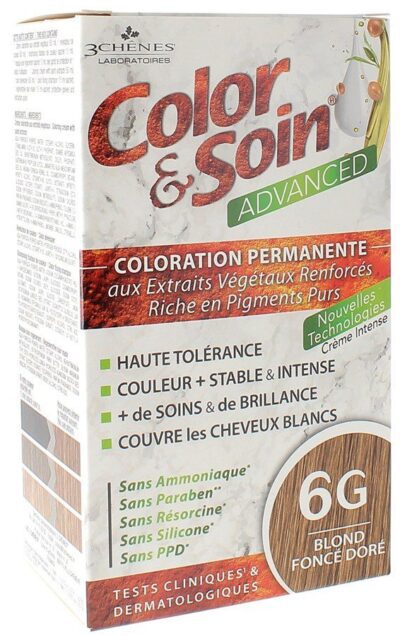 Color & soin - Advanced - Coloration permanente - 6G - Blond foncé dôré - 130ml