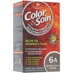 Color & soin - Riche en pigments purs - 6A - Blond foncé cendré - 135ml