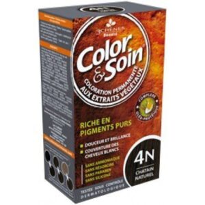 Color & soin - Riche en pigments purs - 4N - Châtain naturel - 135ml