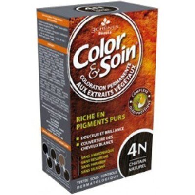 Color & soin - Riche en pigments purs - 4N - Châtain naturel - 135ml