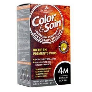 Color & soin - Riche en pigments purs - 4M - Châtain acajou - 135ml