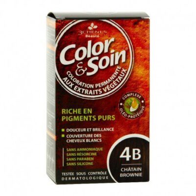 Color & soin - Riche en pigments purs - 4B - Châtain brownie - 135ml