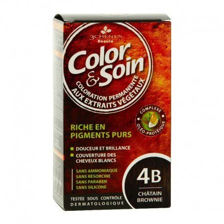 Color & soin - Riche en pigments purs - 4B - Châtain brownie - 135ml