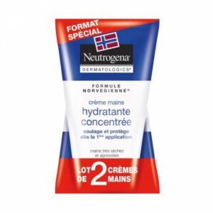 Crème mains - Hydratante, concentrée - Soulage et protège dès la 1ere application - Lot de 2 x 50ml
