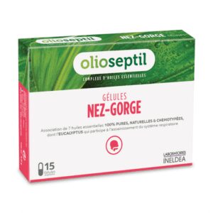 Complexe d'huiles essentielles - Gélules nez-gorge - 15 gélules