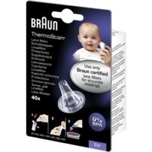 Braun - Hygiene Caps - Embouts Jetables pour ThermoScan - Boîte De 40