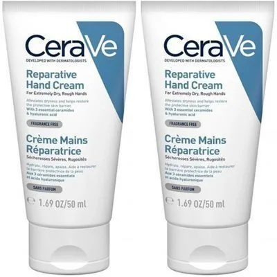 Cerave - Crème mains réparatrice - Lot de 2 x 50ml