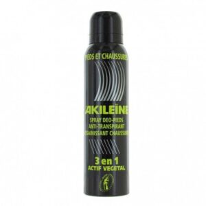 Akileïne - Spray déo-pieds anti-transpirant - Assainissant chaussures - 3 en 1 actif vegetal - 150ml