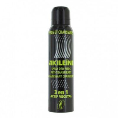 Akileïne - Spray déo-pieds anti-transpirant - Assainissant chaussures - 3 en 1 actif vegetal - 150ml