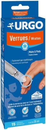 Urgo - Verrues - Mains et pieds - Traitement par cryothérapie - 15 traitements - Flacon 38ml