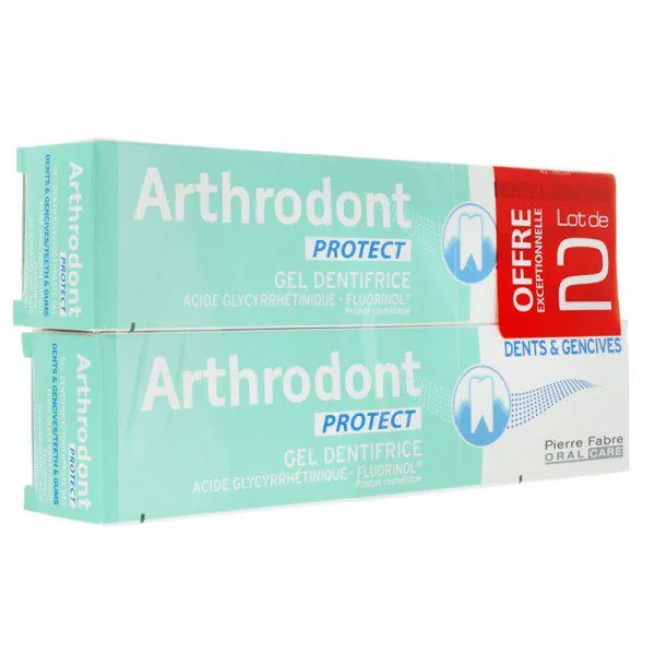 Arthrodont protect - Dents et gencives - Gel dentifrice - Lot de 2 x 75ml