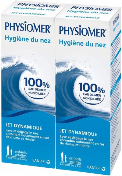 Physiomer - Hygiène du nez - Jet dynamique - Adulte / Enfants - Rhume / Rhinite - Lot de 2 x 135ml