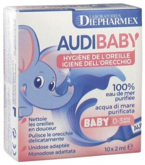 Audibaby - Hygiène de l'oreille - Nettoie les oreilles en douceur - 10 x 2ml