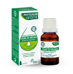 PHYTOSUN AROMS - Huile essentielle Cèdre de Virginie - Juniperus virginiana - 5ml
