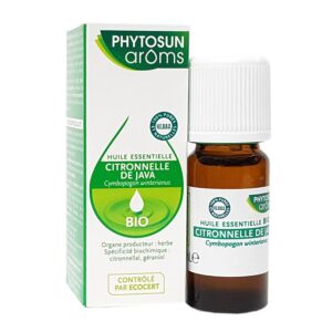 PHYTOSUN AROMS - Huile essentielle Citronnelle de Java - Cymbopogon winterianus