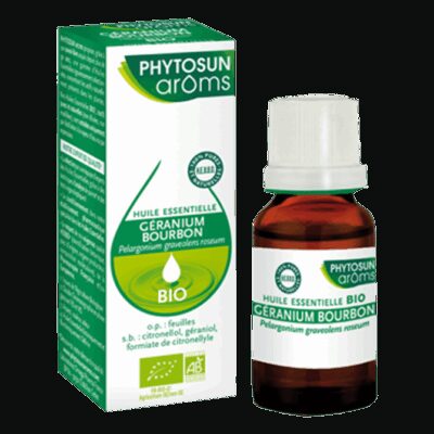 PHYTOSUN AROMS - Huile essentielle Géranium bourbon - Pelagonium graveolens roseum - 10ml