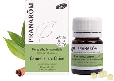 Pranarom - Perles d'huile essentielle 100% pure et naturelle - Cannelier de Chine - Cinnamomum cassia - 60 perles