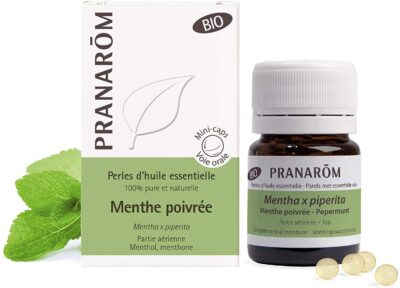 Pranarom - Perles d'huile essentielle 100% pure et naturelle - Menthe poivrée - Mentha x piperita - 60 perles