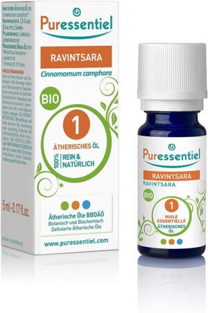 Puressentiel - Huile essentielle HEBBD - Ravintsara - Cinnamomum camphora - 5ml
