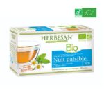 Herbesan BIO - Infusion naturellement aromatisée - Nuit paisible - Saveur bergamote - 20 sachets