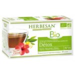 Herbesan BIO - Infusion naturellement aromatisée - Détox - Saveur citron - 20 sachets