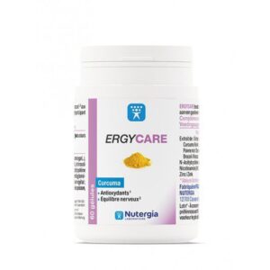 ERGYCARE - Complément alimentaire à base de Curcuma - Propriétés antioxydantes et participe au bon équilibre nerveux - 60 gélule
