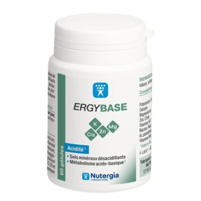 ERGYBASE - Sels minéraux désacidifiants - Métabolisme acido-basique - 60 gélules