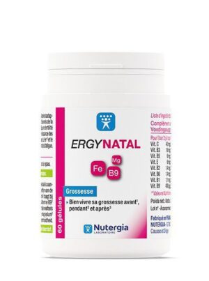 ERGYNATAL - Formule optimisée pour grossesse - Bien vivre sa grossesse avant, pendant et après - 60 gélules
