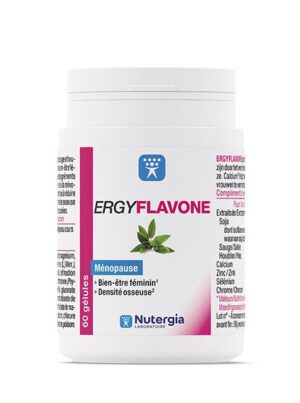 ERGYFLAVONE - Ménopause - Bien-être féminin, densité osseuse - 60 gélules