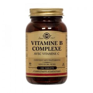 Solgar - Vitamines B complexe (avec vitamine C) - Complément alimentaire - 100 comprimés