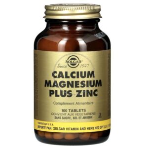 Solgar - Calcium magnesium plus zinc - Complément alimentaire - 100 comprimés