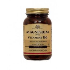 Solgar - Magnesium avec Vitamine B6 - Complément alimentaire - 100 comprimés