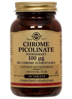 Solgar - Chrome picolinate fournissant 100ug - Complément alimentaire - 90 comprimés