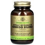 Solgar - Extrait de feuille de Ginkgo biloba - Complément alimentaire - 60 gélules végétales