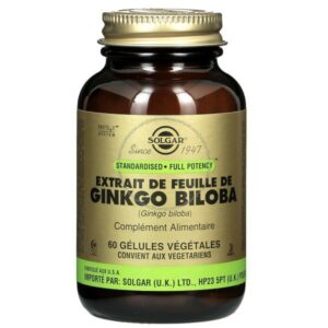 Solgar - Extrait de feuille de Ginkgo biloba - Complément alimentaire - 60 gélules végétales