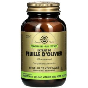 Solgar - Extrait de feuille d'olivier - Complément alimentaire - 60 gélules végétales